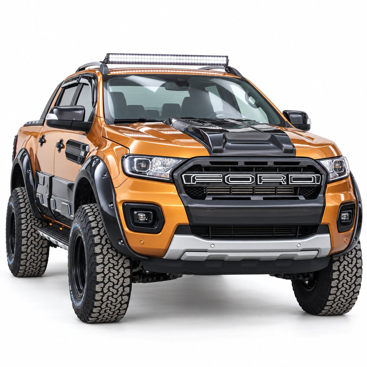 Fender Flares for Ford Ranger T6/T7/T8 (2012–2022) — 4-Piece Set — Gloss Black