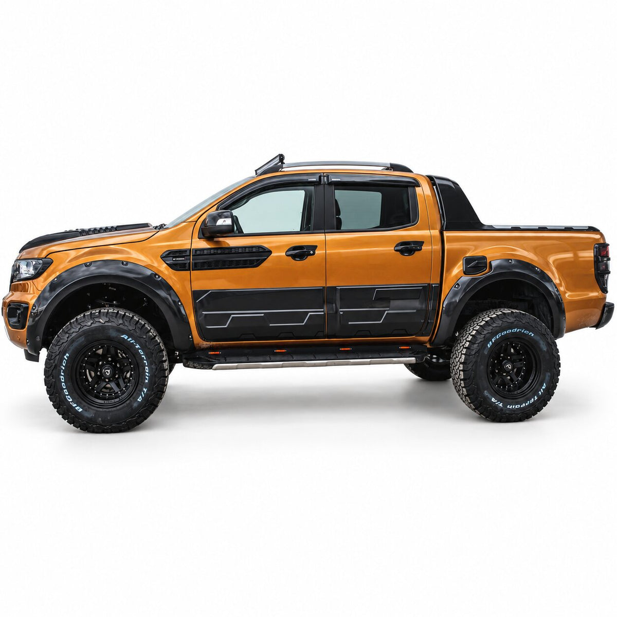 Fender Flares for Ford Ranger T6/T7/T8 (2012–2022) — 4-Piece Set — Gloss Black