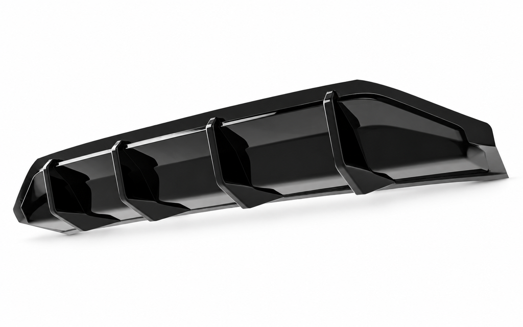 Audi A3 S-Line Sedan Rear Valance (Diffuser) — 8Y Facelift 2024+ Gloss Black