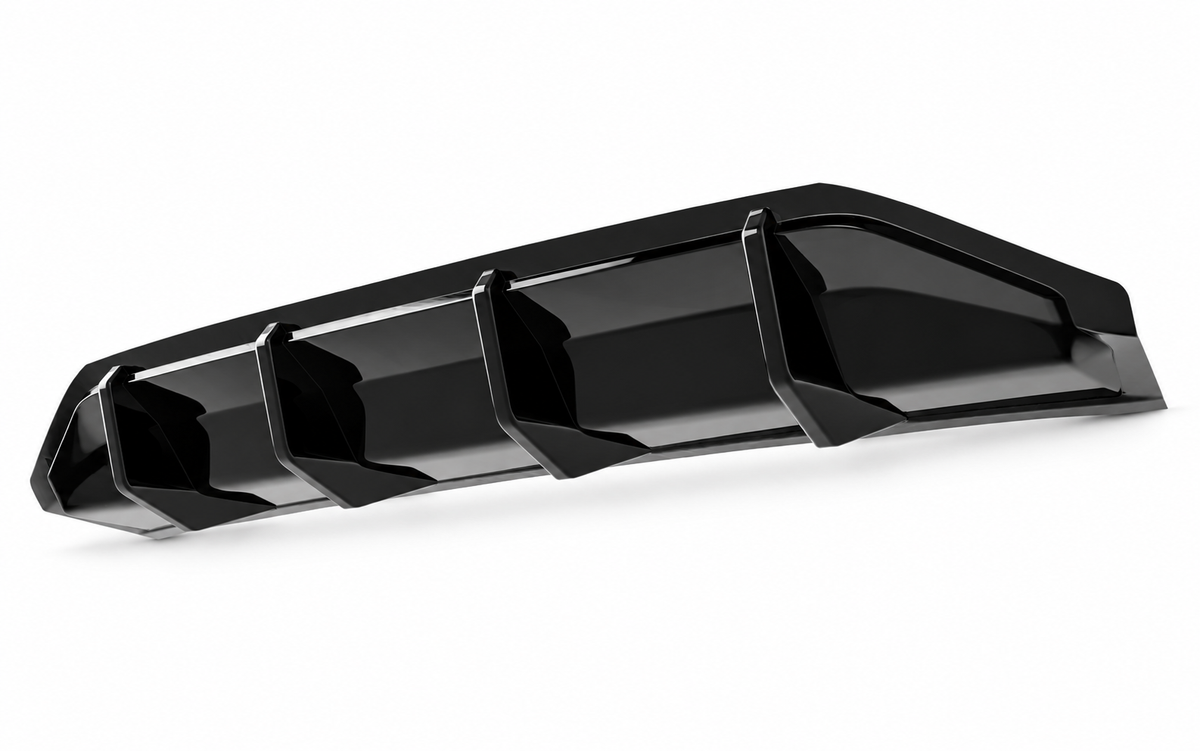 Audi A3 S-Line Sedan Rear Valance (Diffuser) — 8Y Facelift 2024+ Gloss Black