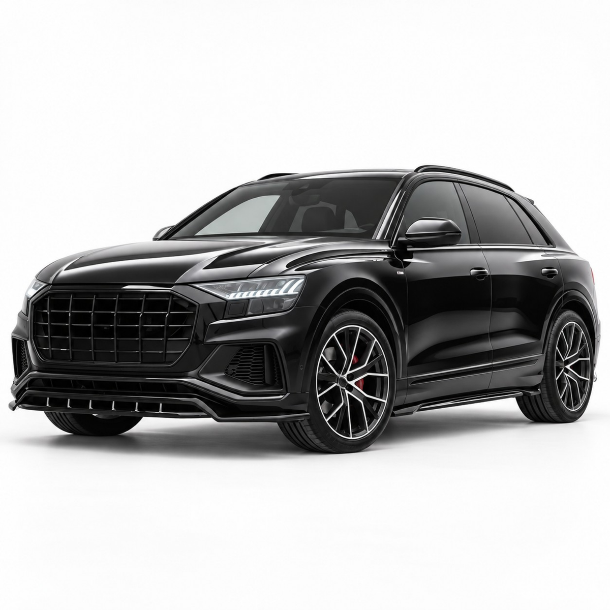 Audi Q8 S-Line & SQ8 Front Splitter — Mk1 2018–2023 Gloss Black