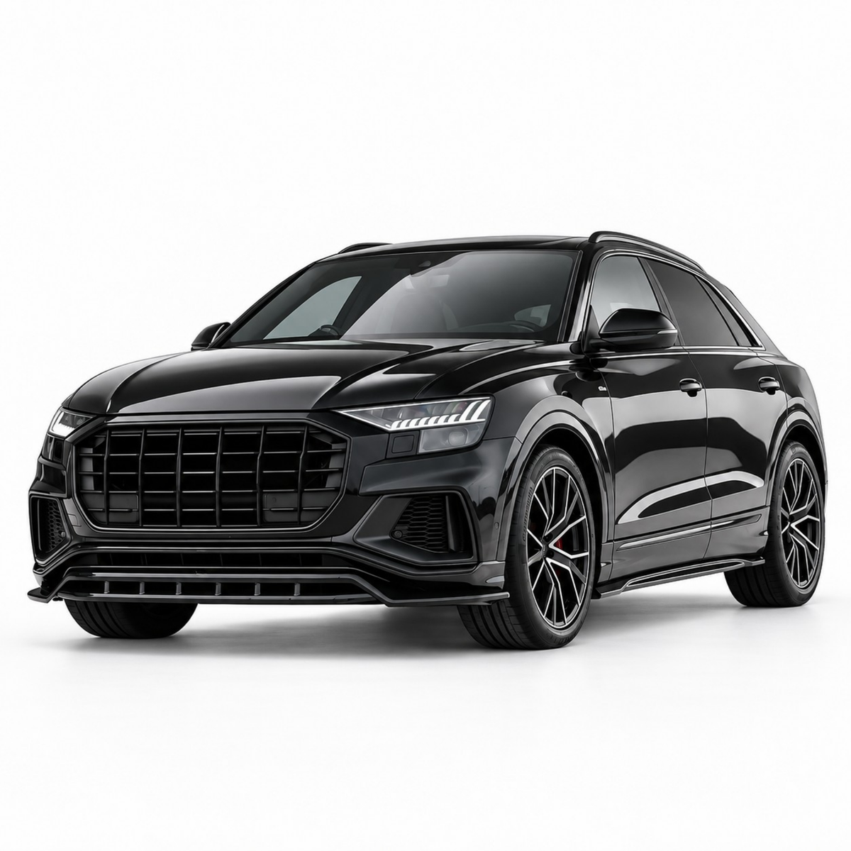 Audi Q8 S-Line & SQ8 Front Splitter — Mk1 2018–2023 Gloss Black