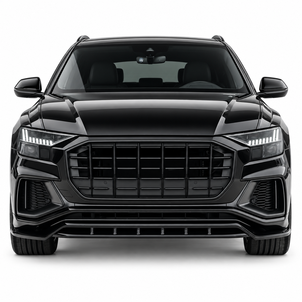 Audi Q8 S-Line & SQ8 Front Splitter — Mk1 2018–2023 Gloss Black