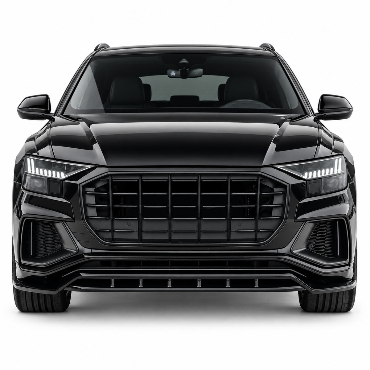 Audi Q8 S-Line & SQ8 Front Splitter — Mk1 2018–2023 Gloss Black