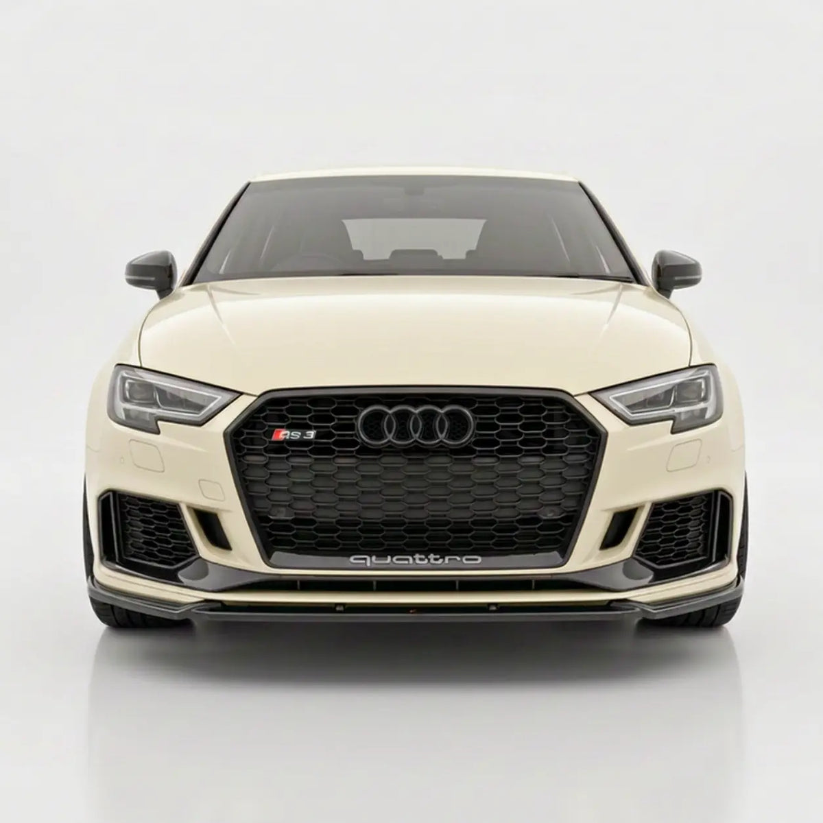 Audi RS3 Front Splitter — 8V Facelift Sportback & Sedan (2017–2020) Gloss Black