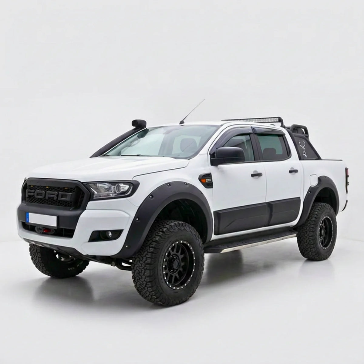Body Cladding Set (4 Pcs) for FORD Ranger T6 / T7 / T8 (2012–2022) — Matte Black