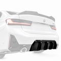 BMW 3 Series G20 / G21 M Sport Rear Valance (Diffuser) — Facelift 2022+ Gloss Black