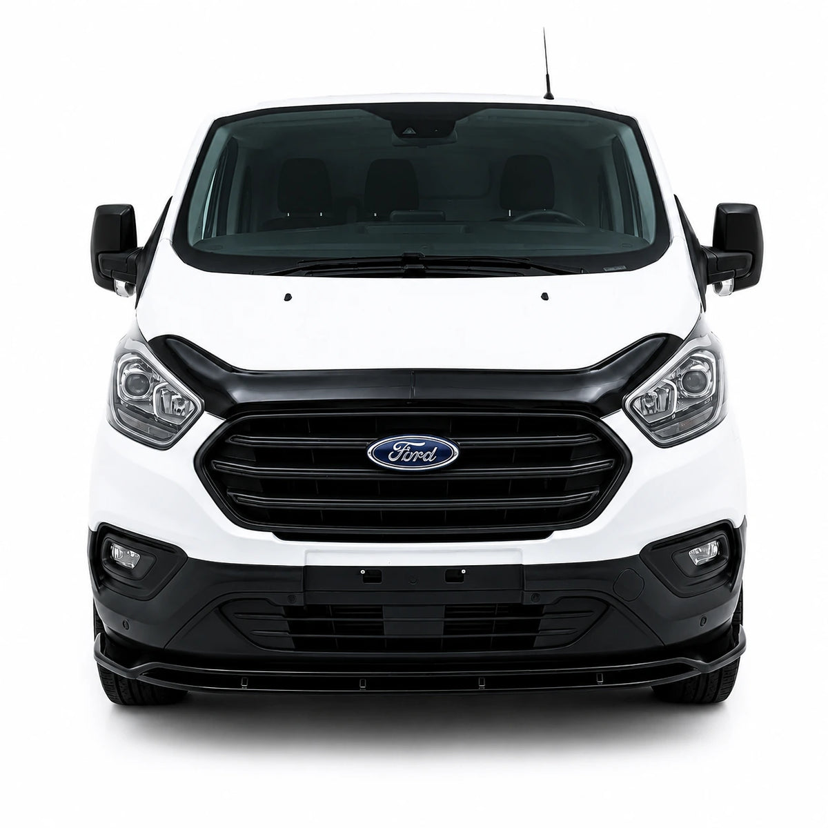 Front Splitter (2 Pcs) for FORD Transit Custom MK1 Facelift (2018–2022) — Gloss Black