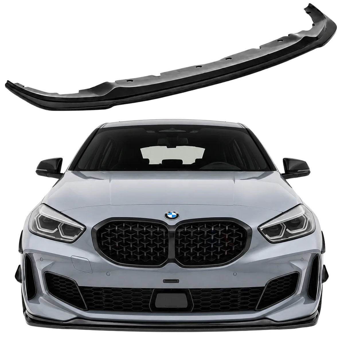 Front Splitter for BMW 1 Series F40 M-Pack / M135i (2019+) — Gloss Black