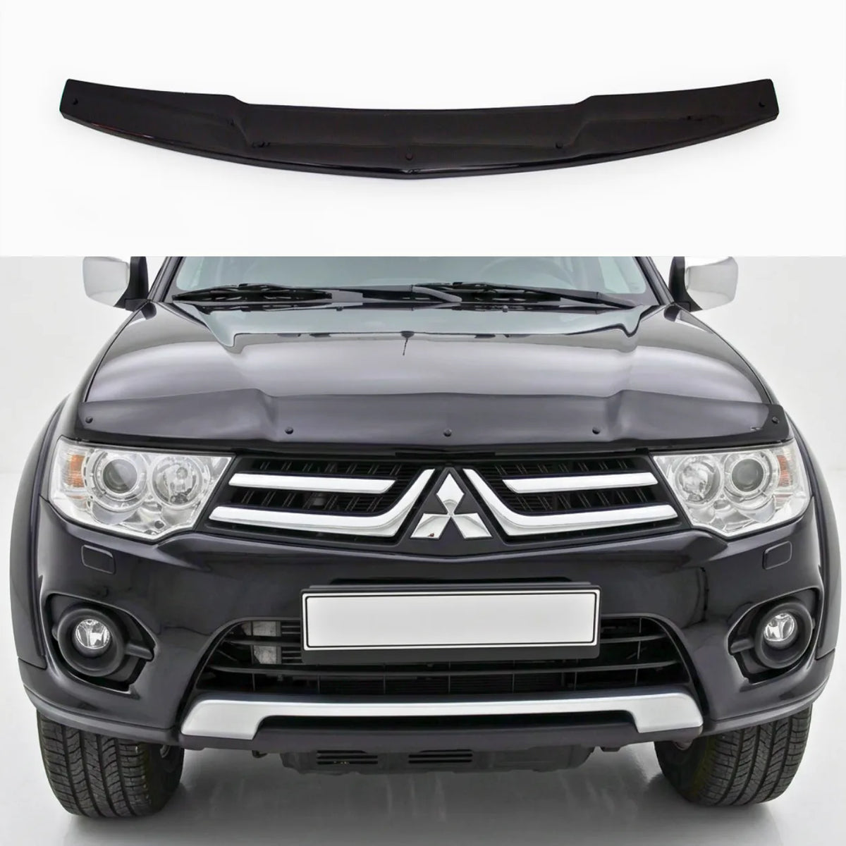 Mitsubishi L200 Triton Bonnet Protector — Series 4 2007–2014 Gloss Black