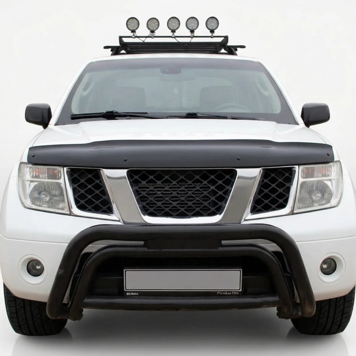 Nissan Navara D40 Bonnet Protector — 2005–2010 Gloss Black