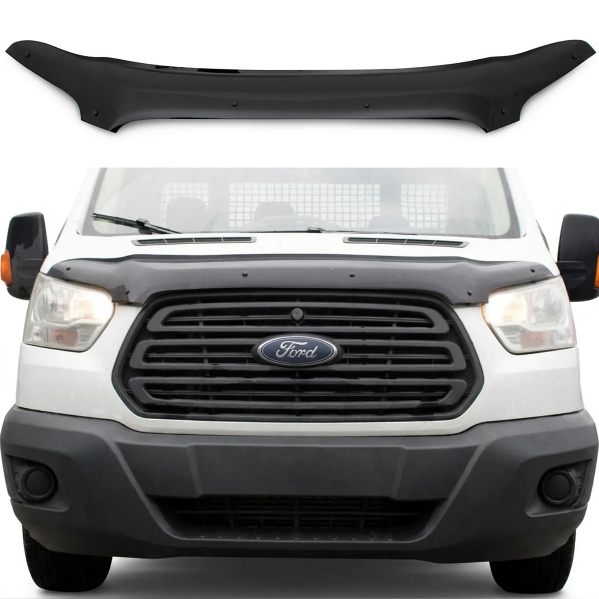 Ford Transit Bonnet Protector — MK8 2014–2018 Gloss Black