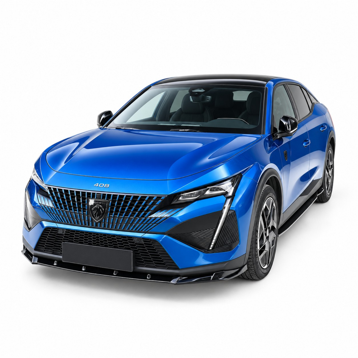 Peugeot 408 GT Front Splitter — P54 2022+ Gloss Black