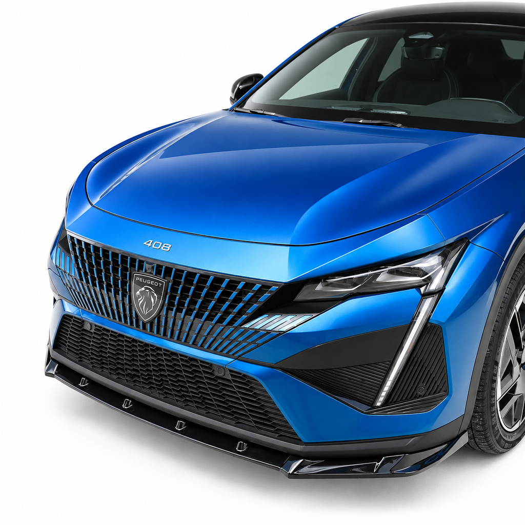 Peugeot 408 GT Front Splitter — P54 2022+ Gloss Black