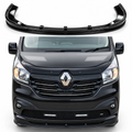 Renault Trafic & Vauxhall Vivaro Front Splitter — X82 2014–2018 Gloss Black