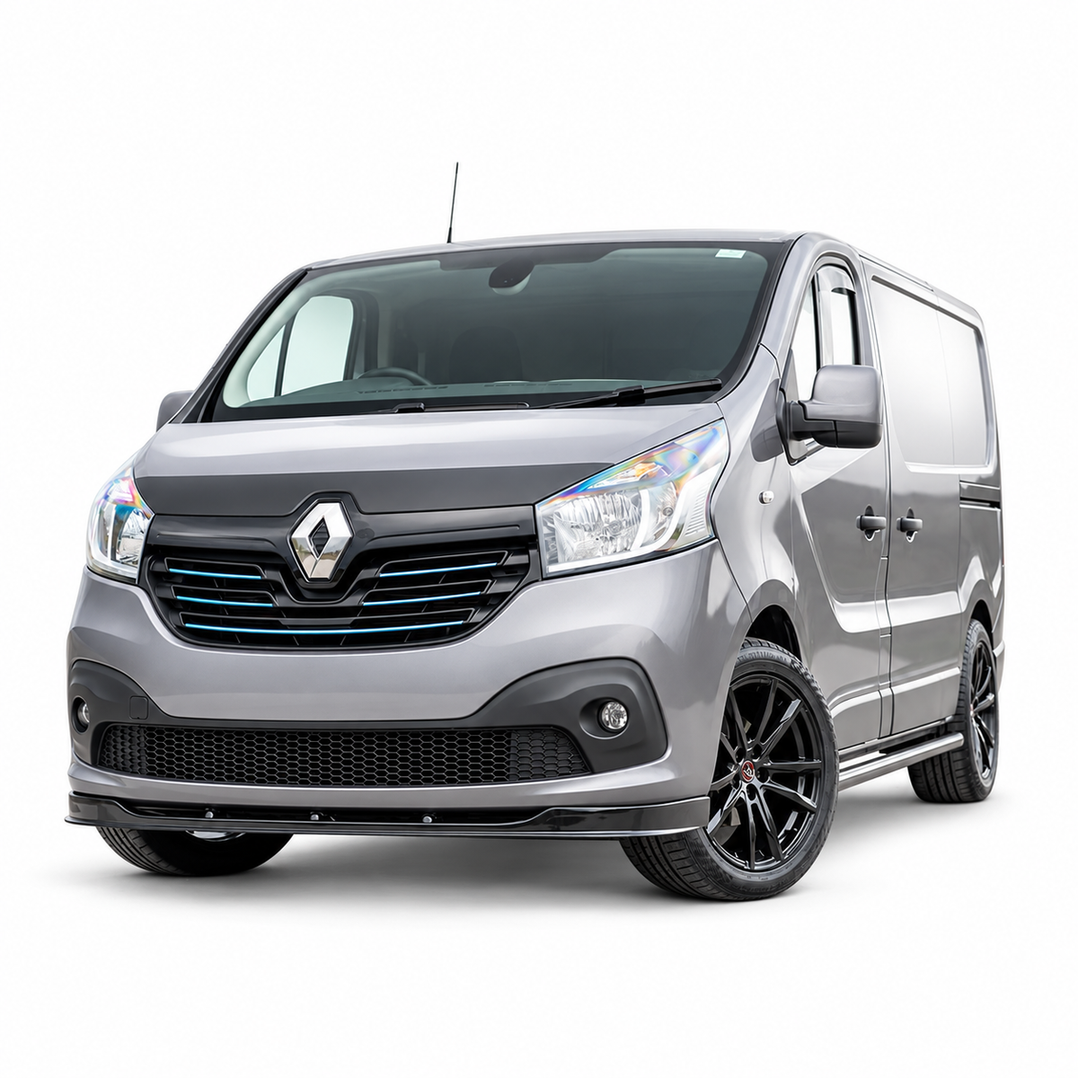 Renault Trafic & Vauxhall Vivaro Front Splitter — X82 2014–2018 Gloss Black