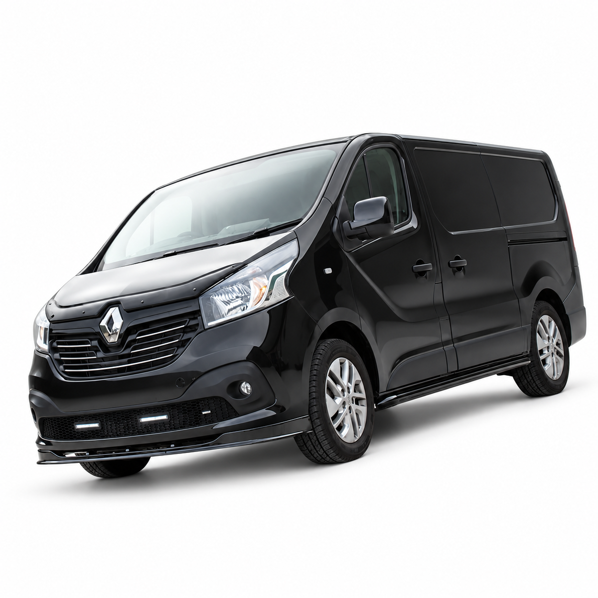 Renault Trafic & Vauxhall Vivaro Front Splitter — X82 2014–2018 Gloss Black