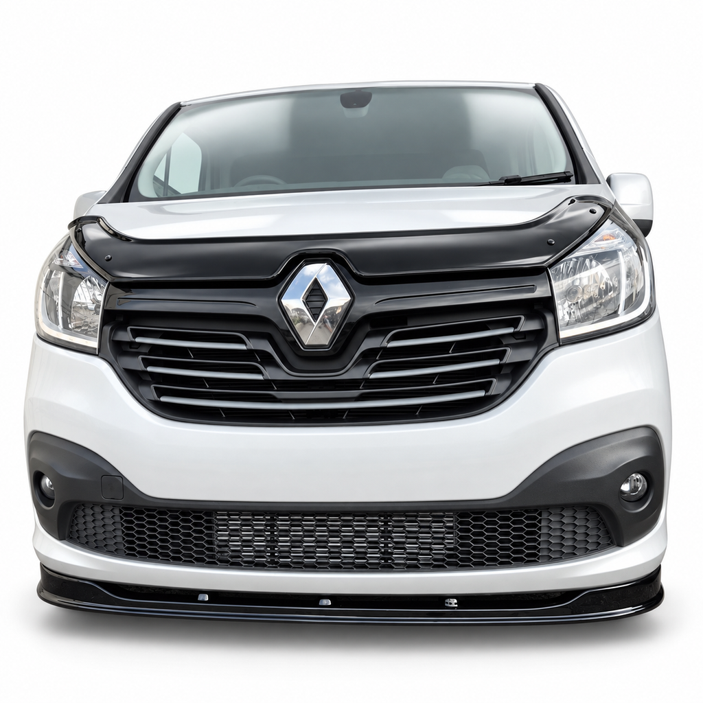 Renault Trafic & Vauxhall Vivaro Front Splitter — X82 2014–2018 Gloss Black