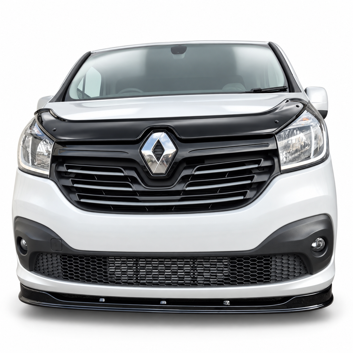 Renault Trafic & Vauxhall Vivaro Front Splitter — X82 2014–2018 Gloss Black