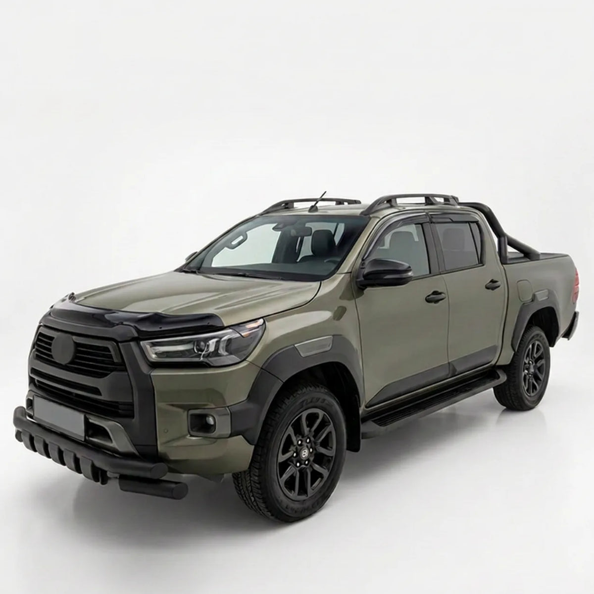 Toyota Hilux Body Cladding (4pcs) — 8th Gen 2015+ Matte Black