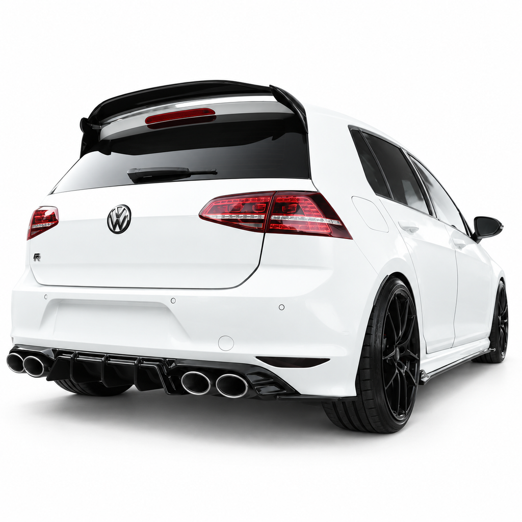VW Golf R Mk7 Rear Valance (Diffuser) — 2013–2016 Gloss Black
