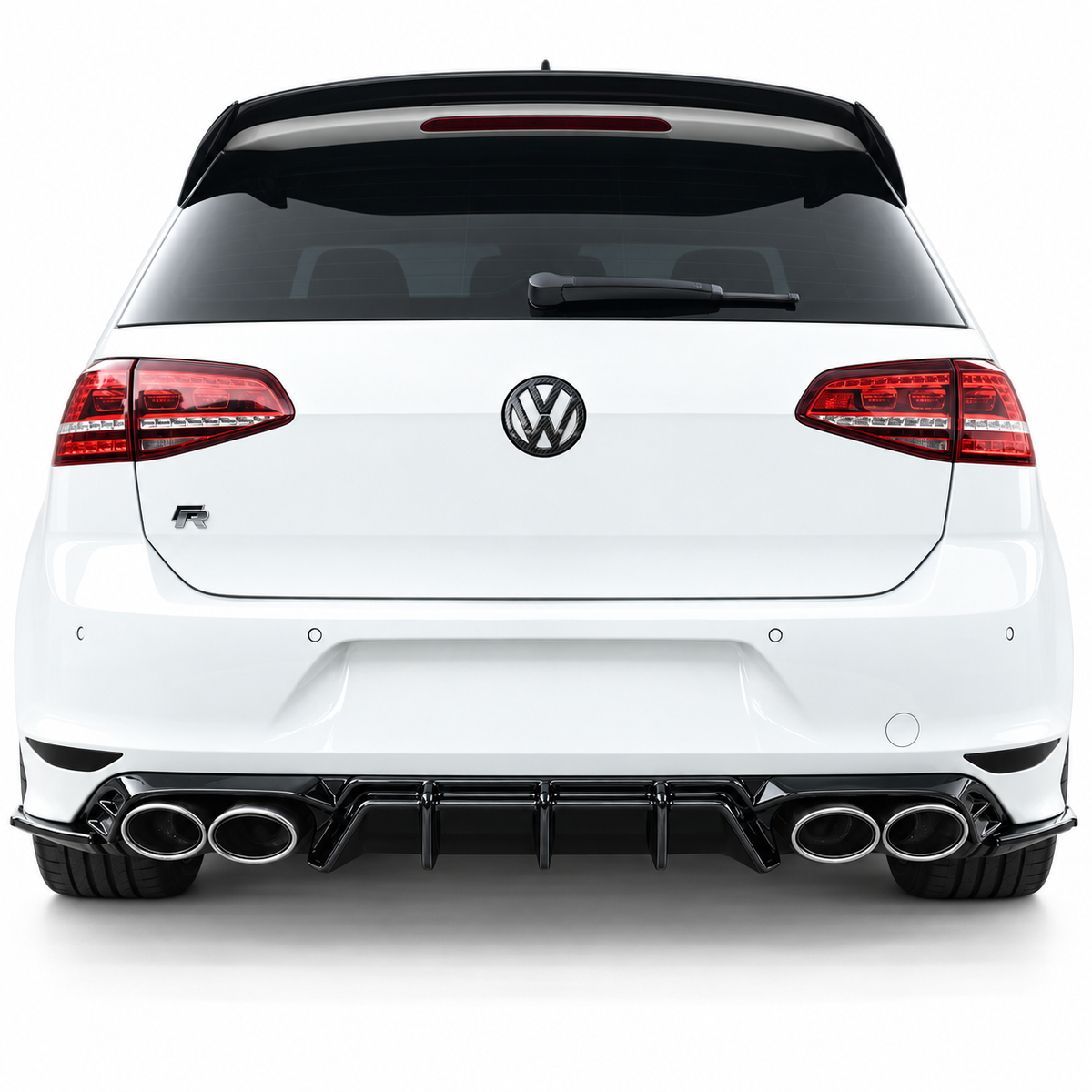 VW Golf R Mk7 Rear Valance (Diffuser) — 2013–2016 Gloss Black