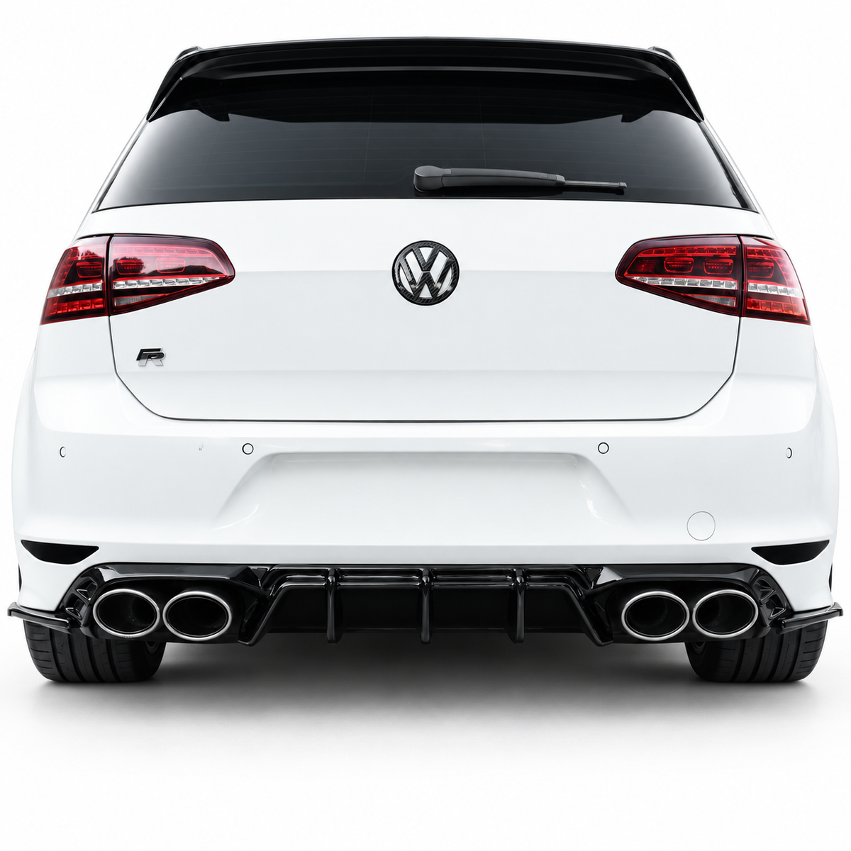 VW Golf R Mk7 Rear Valance (Diffuser) — 2013–2016 Gloss Black