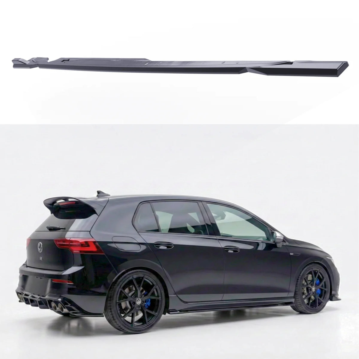 VW Golf R Side Skirts (2pcs) — Mk8 2020–2024 Gloss Black