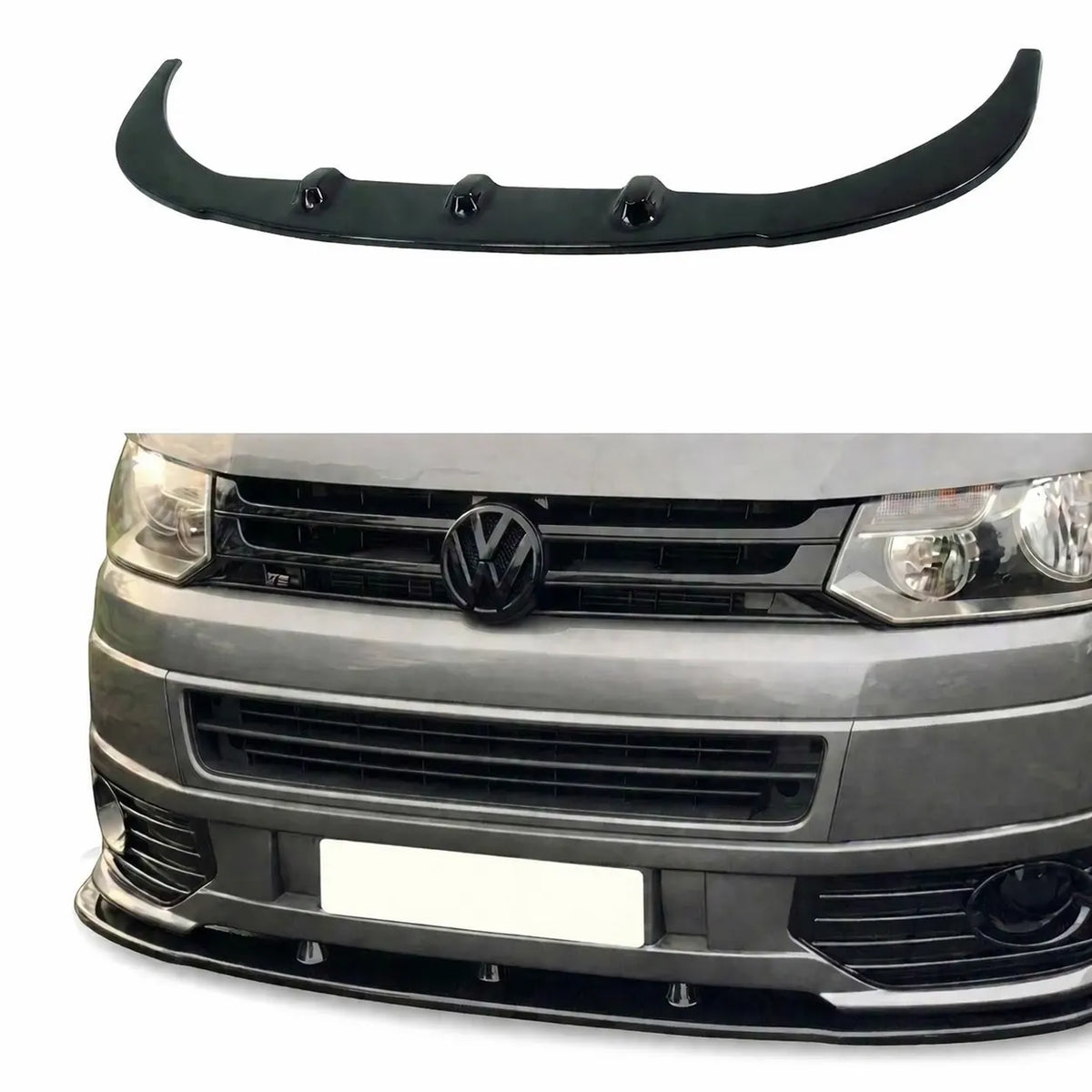 VW Transporter T5.1 Sportline Front Splitter — 2010–2015 Gloss Black